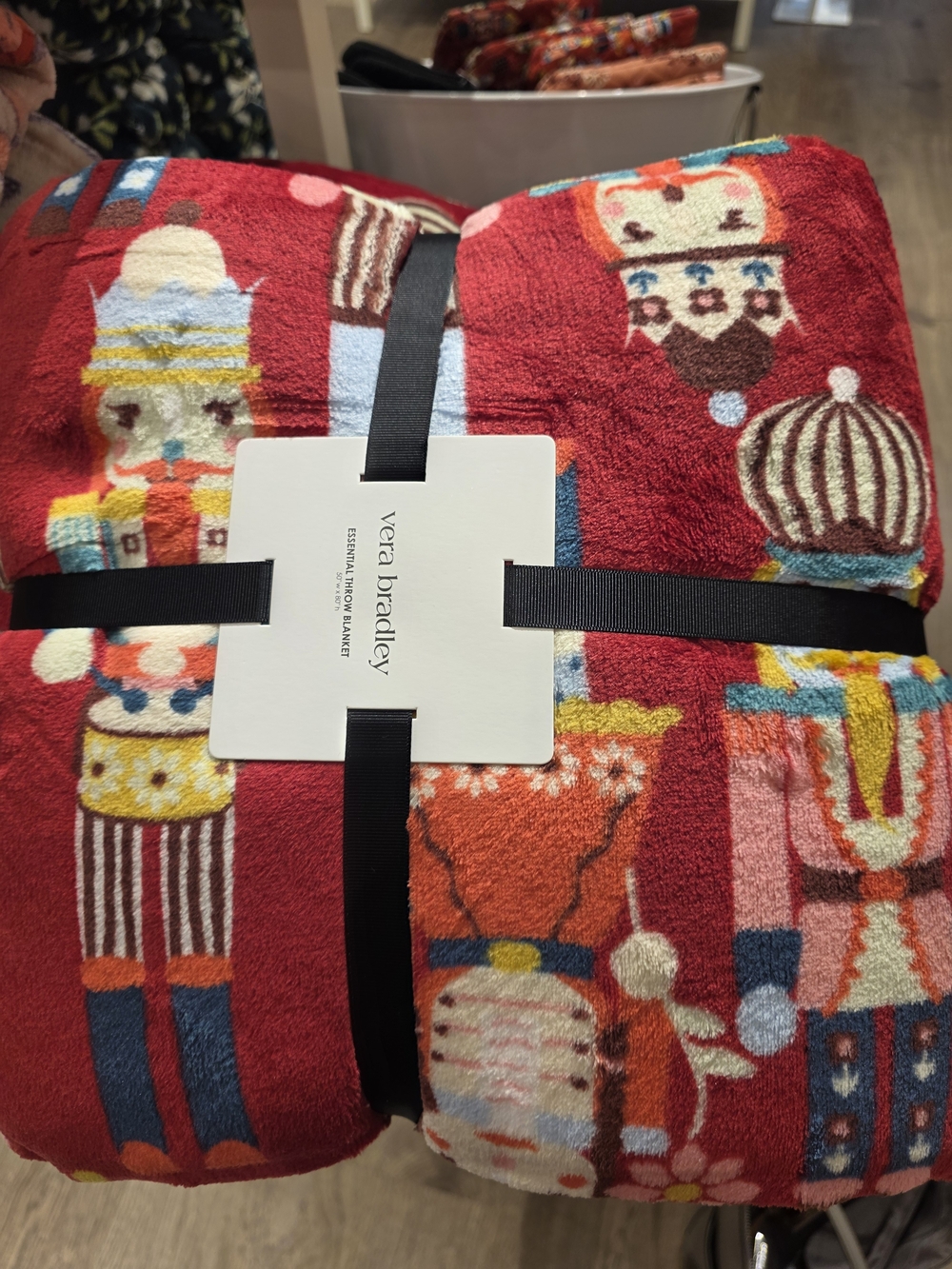 Vera Bradley Red Nutcracker Holiday Blanket-NWT